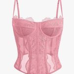 Amazon Pink Lace Corset Top Photo 0