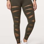 Lululemon  Wunder Under Pant (Hi-Rise) *Tech Mesh 28" Dark Olive size 8 Photo 0