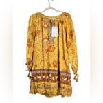Spell & The Gypsy Mystic Tunic Dress Yellow Sunflower Boho Festival XS NWT Photo 4