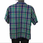 Napa Valley vintage plaid embroidered blouse Green Size M Photo 3