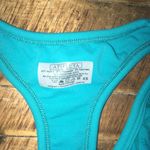 Athleta  built in support teal XS workout floral embossed  tank Photo 1