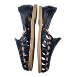Made in Mexico woman’s size 9 Huarache Sandal black leather Photo 3