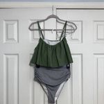 Felnart two piece bikini‎ high rise bottom women’s size XL NWT vacation Green Photo 1