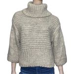 Pookie & Sebastian Women’s Size S Heather Gray Chunky Knit Turtleneck Sweater Photo 0