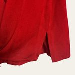 Misook Exclusively Solid Red Knit Button Front Sweater Jacket Size Medium Photo 5