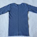 Alo Yoga Alo Blue Ribbed Long Sleeve Workout Shirt Photo 2