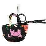 Vera Bradley Black Mini Tote Coin Purse with Cat Design & Keychain Photo 0