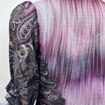 One World Paisley Ruffle Sleeved Knit Top Photo 3