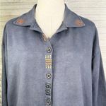 BABYTOES CLOTHING Gray Boho 100% Cotton Handpainted Button Front Cardigan Photo 1