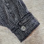 Oli & Hali Gauze Shirt Dress Medium Charcoal Gray Lagenlook Oversized Buttons Photo 5