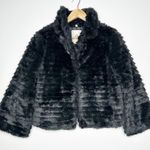 Lapis NWT Black Faux Fur Jacket Size Large Photo 0