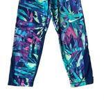 Nike  Dri Fit Pro Tropical Leaf Floral Blue Leggings Size XS #1798 Photo 2