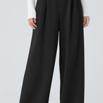 Halara  Flex High Waisted Pocket Wide Leg Work Pants; size Medium Regular Photo 0