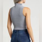 Abound  Gray Compact Ribbed Sleeveless Turtleneck Top Sweater XXS Photo 2