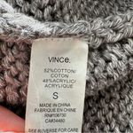 Vince Knitted By Hand Cardigan Sweater Open Knit Gray Vneck Oversized Knit S Photo 4