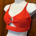 Aerie NWT Scoop Circle Top Crinkle Bikini Bottom XXL Coral Resort Red Photo 1