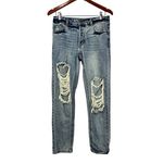 AFRM Jeans Cyrus Super High Rise Crop, Sinner Wash‎ Size 25 NWOT Blue Photo 2