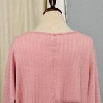 Retrology Pink Ribbed Knit Oversized Batwing Dolman Sleeve Top Women 2X Photo 5