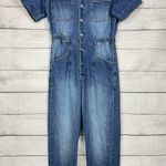 Free People We The Free Marci Jumpsuit Boiler Suit Denim Coverall Sz Medium Boho Photo 0