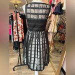 Cynthia Steffe  Black Sheer Striped Midi Dress Photo 1