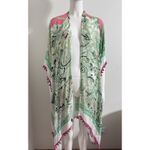 Shiraleah  Women’s Floral Viscose Beach Cover-Up with Pom-Pom Trim Photo 1