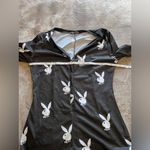 Playboy  Women’s One Piece Long Sleeve Shorts Romper Button Front Sz L/XL EUC Photo 6