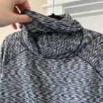 Andrew Marc  Black and White Cowl Neck Sweater with Textured Knit Photo 3