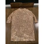 In The Mood For Love Elisa Sequin 3/4 Sleeve Sheath Mini Dress Gold XS NWT Photo 1