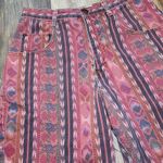 90's Vintage Shorts High Rise Jean Shorts Pink Aztec Tribal Print Boh0 Denim 26" Photo 3
