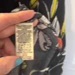 Free People  Black Orange Floral BOHO Flare Sleeve Bella Tunic Top medium Photo 2