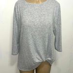 MATTY M Cute Rouched Light Cozy Sweatshirt Sz L Gray Size L Photo 1
