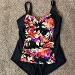 Tropical Escape  Swimsuit Womens 12 Used Floral One Piece Photo 3