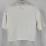 J.Crew  Cropped T-Shirt With Crochet Floral beaded Appliqués NWT Size XS Photo 8