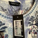 APNY Blue White Tie Dye Embroidered Pullover Top Birds Flowers NWT New XL Photo 13