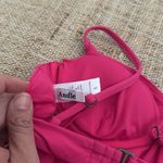 ANDIE  Swim Neon Pink Hibiscus Underwire Bra Bermuda One Piece Swimsuit Small Photo 7