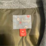 Hinge  Women's Asymmetrical Cardigan in Olive and Cream Photo 3