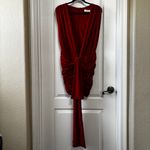 House Of CB  Aliza Cherry Red Gathered Mini Dress Size M Photo 1