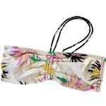 Scotch & Soda White Multicolor Floral Print Halter Tie Bandeau Bikini Top Sz XL Photo 0
