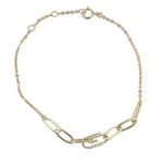 Adina Eden Pave Safety Pin Paperclip Bracelet 14K Gold Plated Photo 0