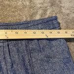 Old Navy  Pants Womens Medium Linen High Rise Straight Taper Chambray Pull On Photo 5