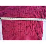 BCBGMAXAZRIA BCBG MAXAZRI Bright Red Pointelle Knit Chenille Pullover Sweater‎ Size Large Photo 5
