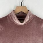 Madewell Velvet Short Sleeve Mock Neck Mini Dress Stretch Frosty Mauve Size XXS Photo 3