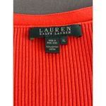 Ralph Lauren Lauren Orange Ribbed Cotton Cardigan Sweater XL Red Button Front Photo 3