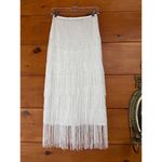 Lulus  Remarkable Aura White Fringe Midi Dress Party Cocktail Womens Size XS Photo 2