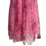 ML Monique Lhuillier Pink Tulle Pleated Sleeveless Cocktail Midi Dress 8 Photo 8