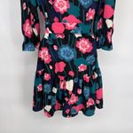 Kate Spade Shirt Dress Womens XS Black Polyester Whimsical Viney Floral Belt Photo 9