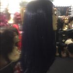 Wig Blue Black Long Lacefront middle Part Anime Photo 6