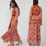 Free People  Bohemian Retro 70s Gypsy Fall Floral Tilda Maxi Dress Medium NEW Photo 6