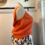 St. John 90s Vtng  Orange Silk Wool Knit Blend Tank Top Shirt Women's Size Large Photo 3