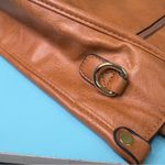 Brown Leather Zip Top Hobo Crossbody w/Guitar Animal Print Strap 12 Photo 8